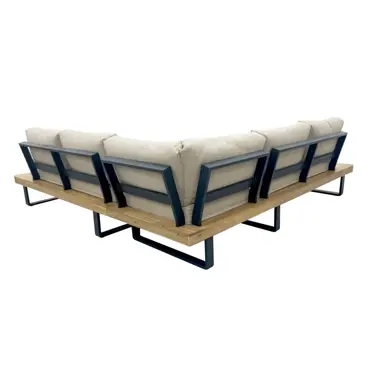 Bali Wood Platform Corner Sofa Set - image 2