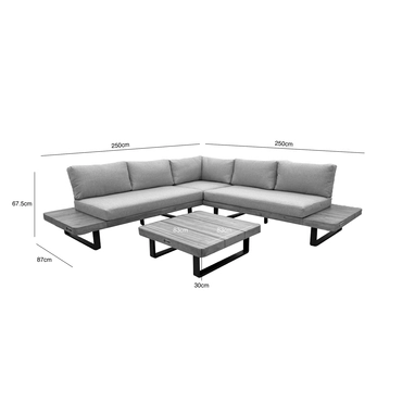 Bali Wood Platform Corner Sofa Set - image 7