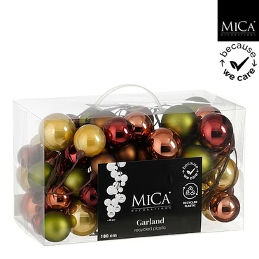 Bauble Garland Mixed L180cm