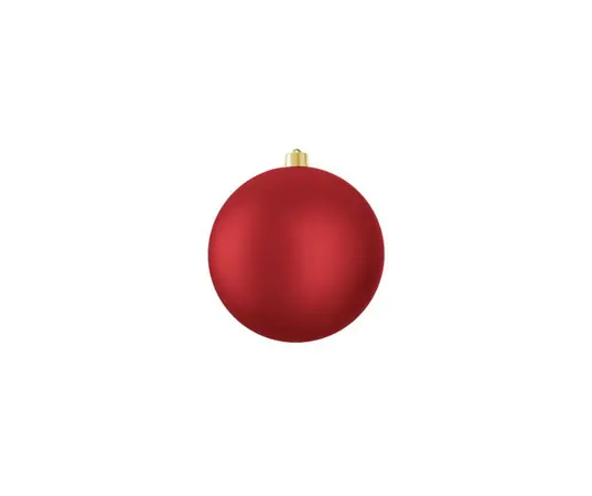 Bauble Unbreakable Red Matt D15cm