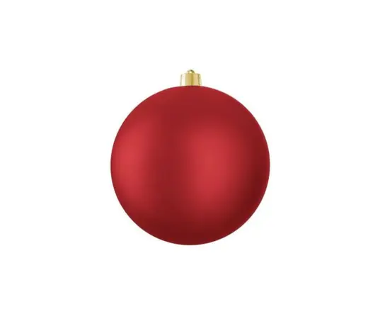 Bauble Unbreakable Red Matt D20cm