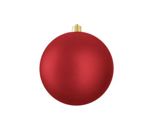 Bauble Unbreakable Red Matt D25cm