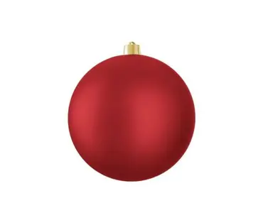 Bauble Unbreakable Red Matt D25cm