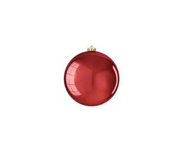 Bauble Unbreakable Red Shiny D15cm