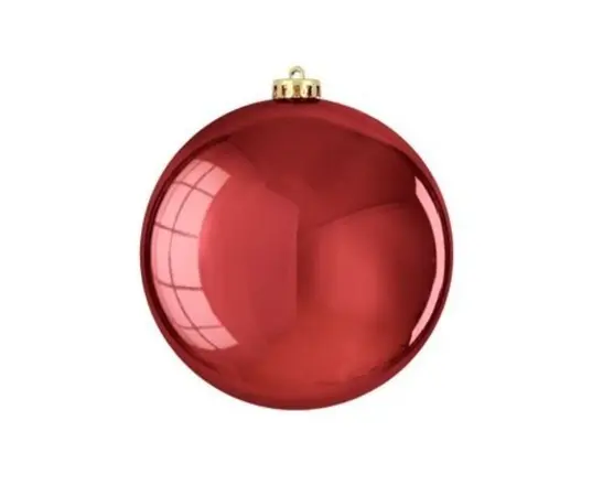 Bauble Unbreakable Red Shiny D25cm