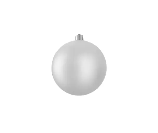 Bauble Unbreakable Silver Matt D15cm