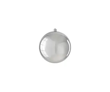 Bauble Unbreakable Silver Shiny D15cm