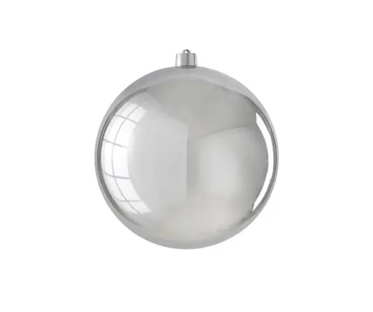Bauble Unbreakable Silver Shiny D20cm