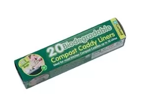 Biodegradable Compost Caddy Liners 10Ltr (20 per roll)