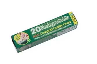Biodegradable Compost Caddy Liners 5Ltr (20 per roll)