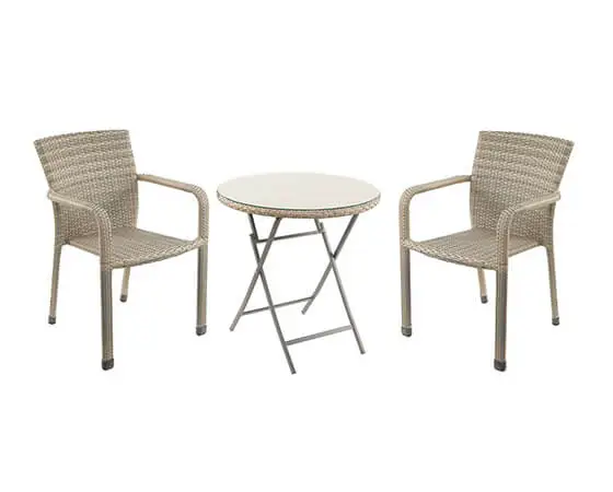 Bistro Set with Folding Table (Grey) - image 1
