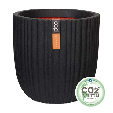 Black Capi Planter Ball Tube Nl 54x52cm