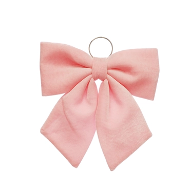 Blush Pink Velvet Bow 34cm 