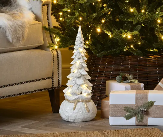 Bo Lit Ceramic White Frosted Tree In Sack 46cm - image 2