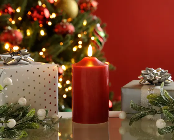 Bo Wax Firefly Candle With Timer - Red (12.5cm) - image 2