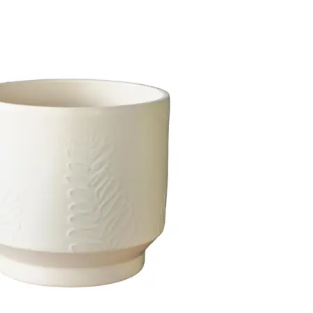 Botanist Ivory Leaf Embossed  H14cm D14cm - image 2