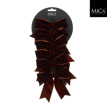 Bow Brown 6 Pieces  L12cm x W14cm