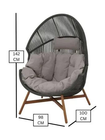 Bramblecrest Helsinki Cocoon Chair Fern Green - image 4