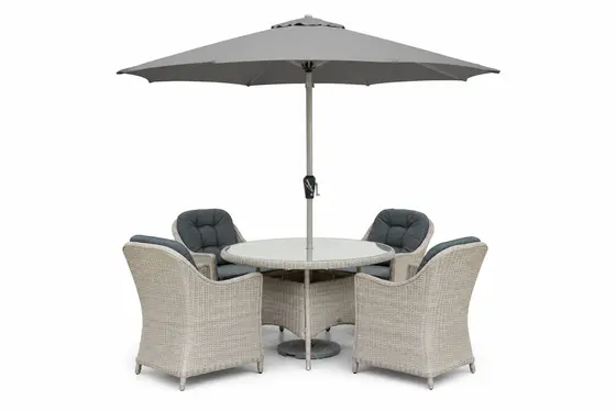 Bramblecrest Monterey 4 Seat Round Dining Set  Dove Grey - image 1