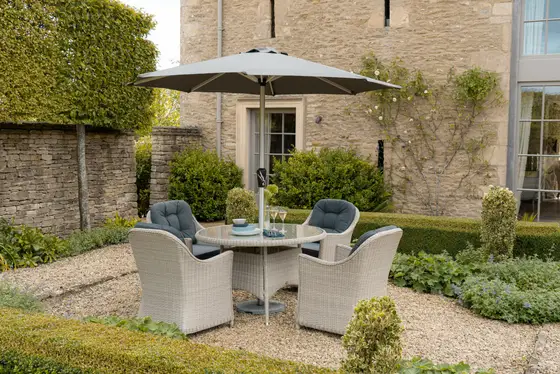 Bramblecrest Monterey 4 Seat Round Dining Set  Dove Grey - image 2