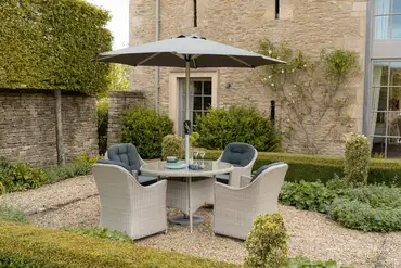 Bramblecrest Monterey 4 Seat Round Dining Set  Dove Grey - image 2