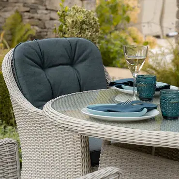 Bramblecrest Monterey 4 Seat Round Dining Set  Dove Grey - image 4