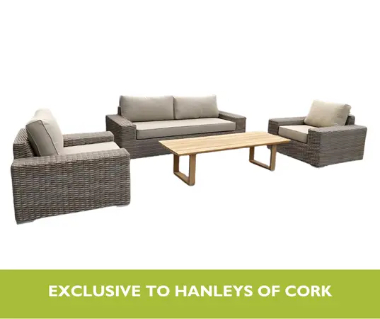 Brazil 3 Seater Sofa Set with Teak Table - image 1
