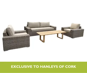 Brazil 3 Seater Sofa Set with Teak Table - image 1