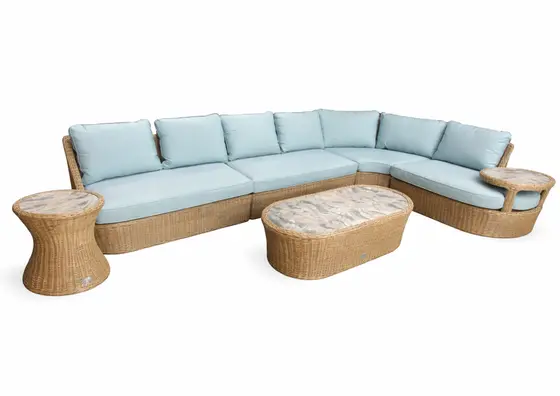 Britannia Corner Sofa Set with Connected Side Table - image 1