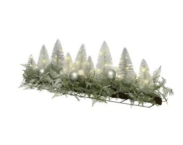 Brush Tablepiece Snowy Micro Led Bo Indoor