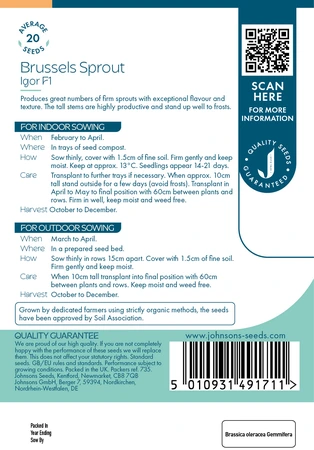 Brussels Sprout Igor F1 Org - image 2