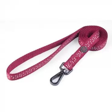 Burgundy Polka Walkabout Dog lead - Standard 