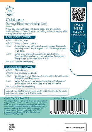 Cabbage (Savoy) Bloemendaalse Gele Org - image 2