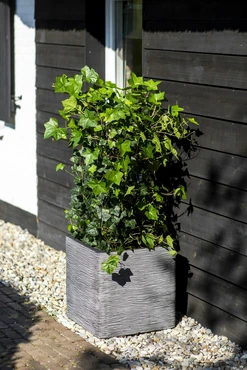 Capi Anthracite Nature Rib NL Square Planter 125L - image 2