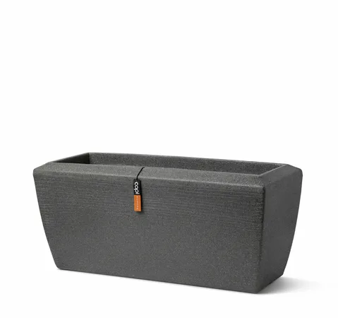 Capi Anthracite Planter Rectangle Granite 90x35x40