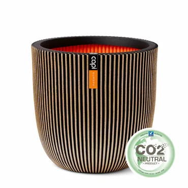 Capi Black Gold Planter Ball Groove NL 43x41cm
