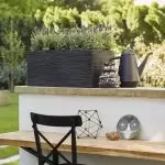 Capi Black Nature Rib NL Rectagular Planter 81L - image 3