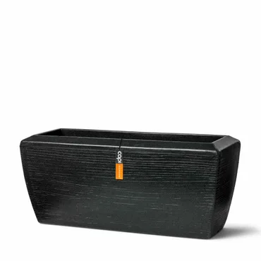 Capi Black Planter Rectangle Granite  60x35x40