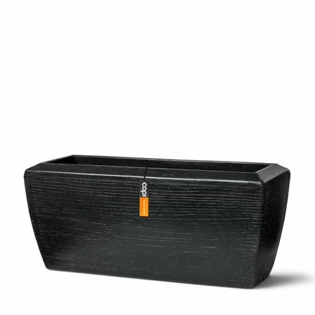 Capi Black Planter Rectangle Granite  90x35x40cm 