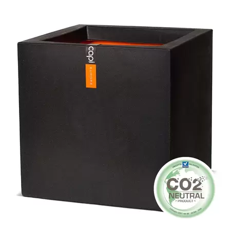 Capi Black Urban Smooth NL Square Planter 22L - image 1