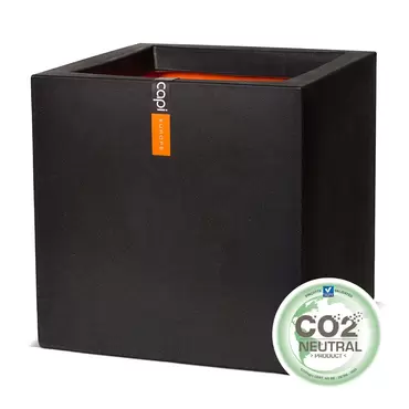 Capi Black Urban Smooth NL Square Planter 22L - image 1
