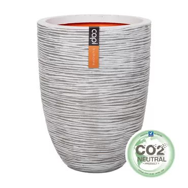 Capi Ivory Nature Rib NL Elegant Low Vase Planter 30L - image 3