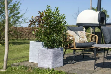 Capi Ivory Nature Rib NL Square Planter 22L - image 2