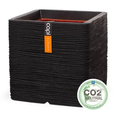 Capi Nature Rib NL Square Planter 57L