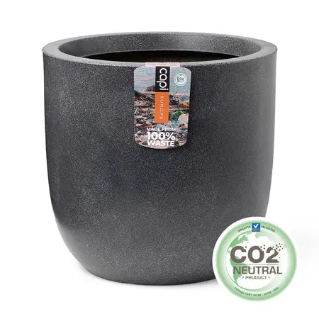 Capi Terrazzo Grey Planter Ball Waste Smooth 43x41cm - image 1