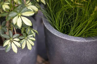 Capi Terrazzo Grey Planter Ball Waste Smooth 43x41cm - image 2