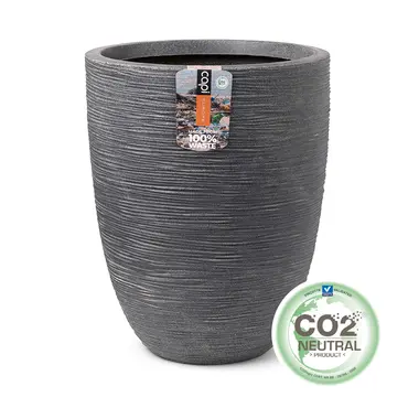Capi Terrazzo Grey Vase Elegant Low Waste 34x46cm - image 1