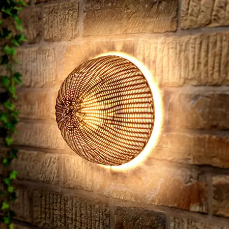 Cerchio Sesame Rattan Wall Lamp - image 1