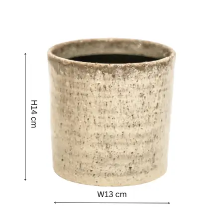 Chambray Reative Rustic Ivory Planter H14cm D13cm - image 2