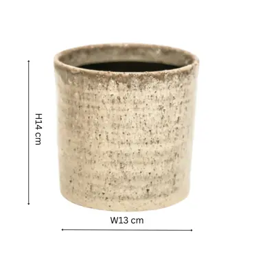 Chambray Reative Rustic Ivory Planter H14cm D13cm - image 2
